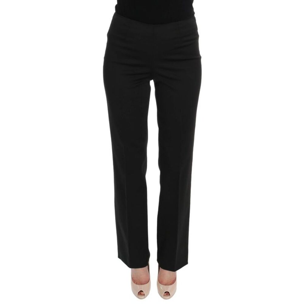 BENCIVENGA Black Stretch Straight Fit Dress Trousers Women's Pants